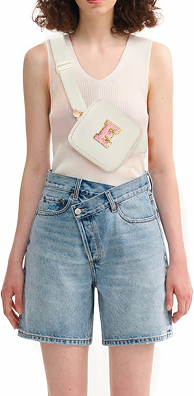 Party Favors for Kids 4-8, Mini Fanny Pack Cute Crossbody Bags for Girls - Cream