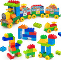 90 Pcs Classic Building Blocks Set for Toddlers 3-6, Large Building Bricks Train Educational Toy STEM Toys Compatible with Major Brands Gift for Kids