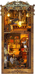 Book Nook Kit，DIY Miniature Dollhouse Kit for Adults and Teens，3D Wooden Tiny House for Family and Friends，Bookshelf Decor in Halloween/Christmas(Magic Book-Shop)