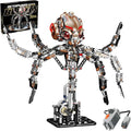 Mechanical Octopus Building Set for Adults with Motor Set - 1900 Pcs,Sea Animal Model Toy Compatible with Lego Octopus,Static and Dynamic Octopuses That Can Be Manually and Automatically Controlled