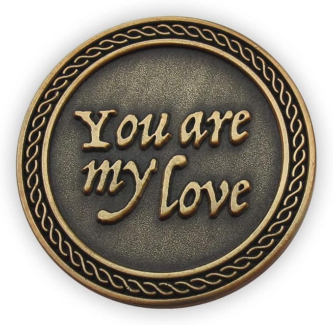 Bulk Set of 3 Romantic Love Expression Coins, You are My Love, All I Want is You, Anniversary Pocket Tokens for Date Night, Love Gift for Men & Women, from Him or Her