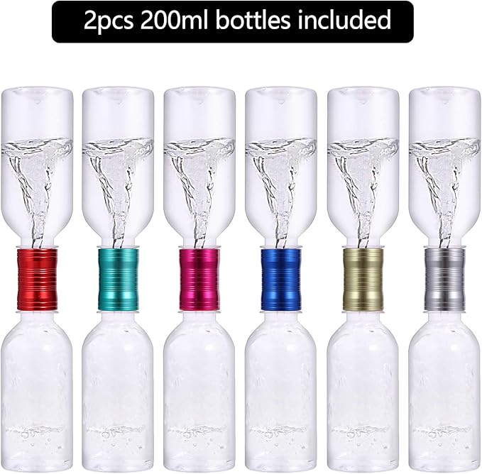 Tornado Maker, Weather Toys, Ultra-Light Aluminum Connecting Tube, Including 2 Empty Bottles, Watertight Tornado Toy, Suitable for Kids' Science Experiments (Green)