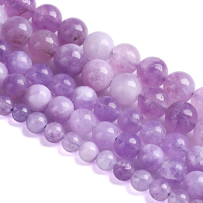8MM 45PCS Natural Stone Lavender Amethyst Crystal Beads for Jewelry Making DIY Bracelet