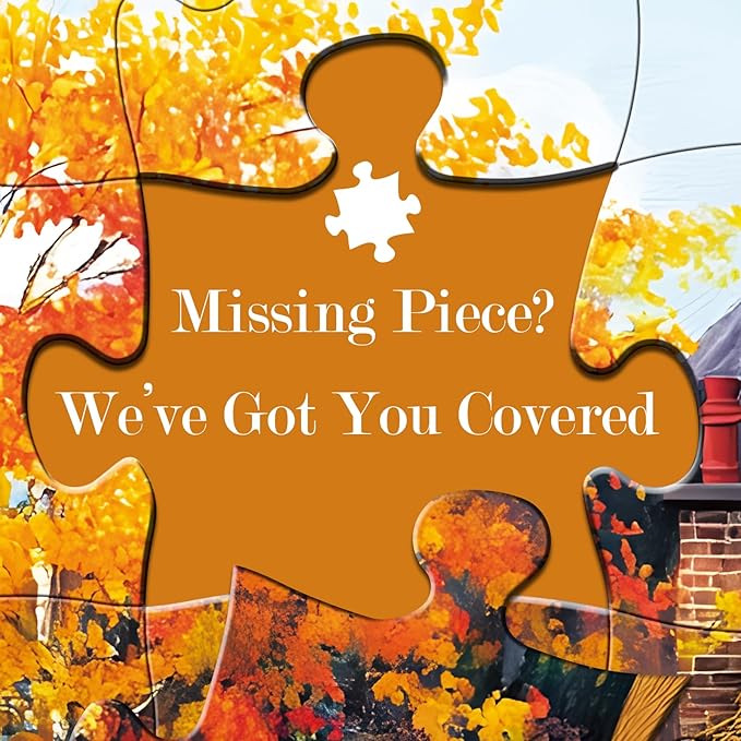 300 Piece Puzzles for Adults,Pumpkin Cottage Puzzles for Kids Teen Adults,Autumn Forest Scenery Jigsaw Puzzle 300 Pieces,Interlock Perfectly Letter on Back,Family Activity Game Night Gifts,20.5x15 in