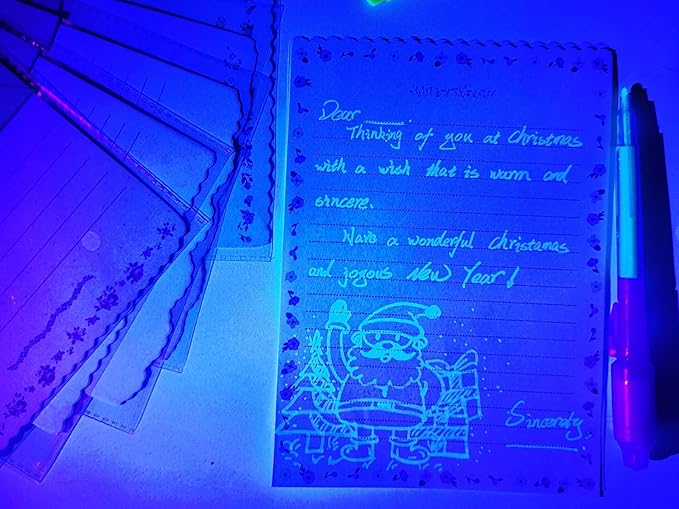 SCStyle 80Pcs Invisible Ink Pen with UV Light Magic Marker for Secret Messages, Writing Information for Birthdays, Easter, Halloween, Christmas Gifts for Students