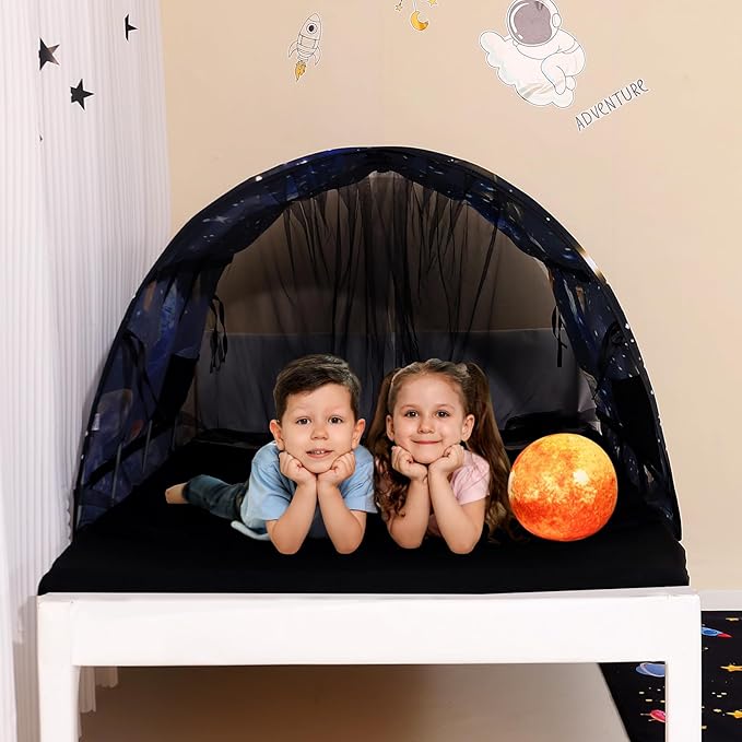 Bed Tent for Kids Lucky Castle Bed Tent Foldable Play House for Children Play Tents for Girls Boys Sleeping Canopy Playhouse