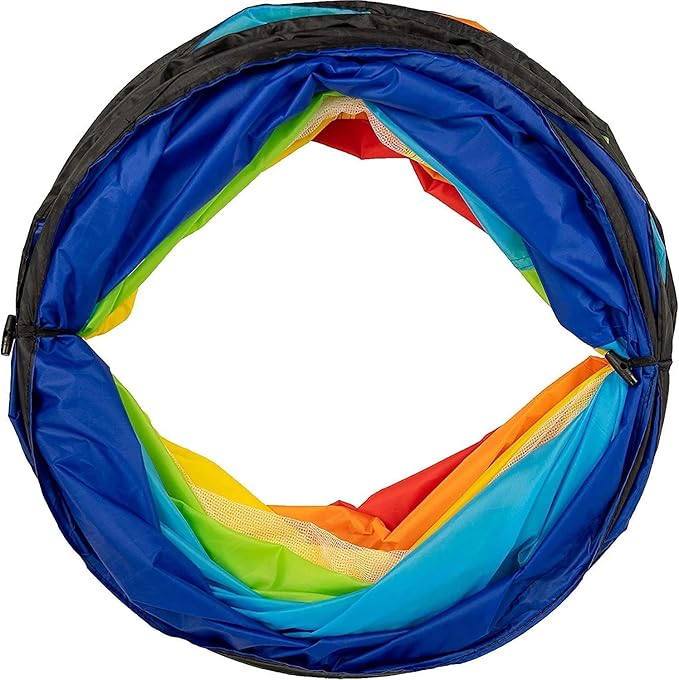 Kids Play Tunnel Tent for Toddlers, Colorful Pop Up Crawl Tunnel Toy for Baby or Pet, Collapsible Gift for Boy and Girl Play Tunnel Indoor and Outdoor Game Rainbow