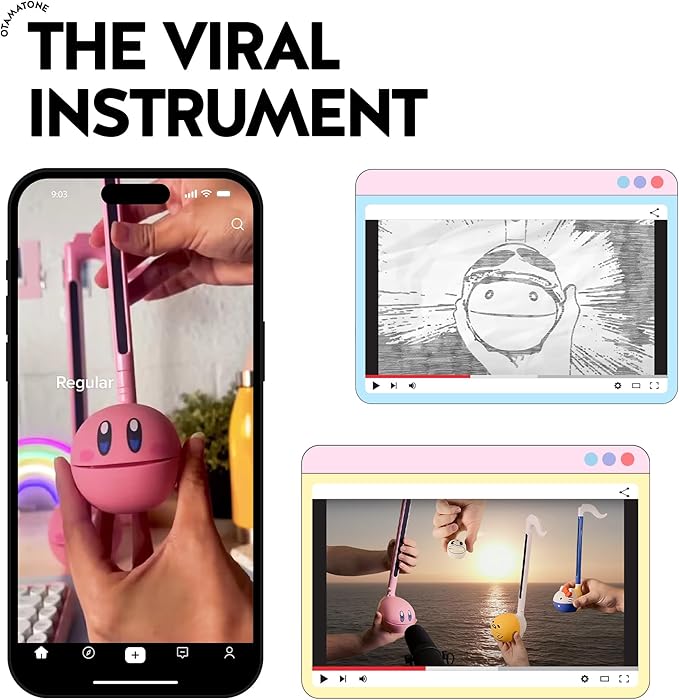 Otamatone Japanese Electronic Musical Instrument Portable Music Synthesizer from Japan by Maywa Denki Studio Award Winning, Educational Fun Gift for Children, Teens & Adults - Mint