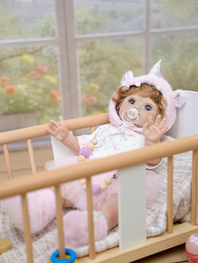 Reborn Baby Dolls, 18inch Large Realistic Hand-Rooted Hair Lifelike Baby Dolls with Accessories for 3+ Year Old Girls Gifts, Pretend Play, Collection