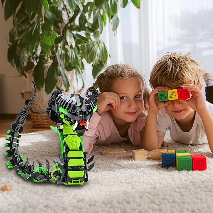 Mechanical Snake Building Kit, 689 PCS Technic Cobra Robot with Movable Joints, STEM Construction Toy for Kids Ages 8+, Educational Brick Model, Creative Gift for Boys and Girls