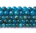 120PCS 6MM Blue Apatite Spacer Loose Beads for Jewelry Making DIY Bracelet Necklace 2 Strands