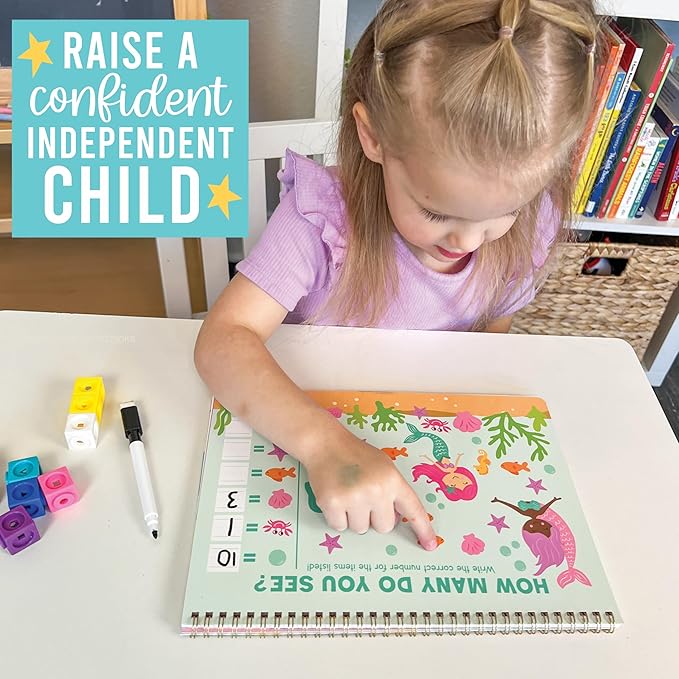 Hadley Designs ABC Tracing Books for Kids Ages 3-5, Dry Erase Writing Practice for Kids Age 3-5, Preschool Workbooks Age 3-4, Alphabet Letter Tracing Book for Toddlers Preschool Learning Activities