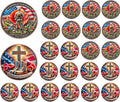 AtSKnSK Memorial Tribute Challenge Coin Some Gave All Lest We Forget Thank You for Your Service Military Coin (Poppy Military Boots, 24)