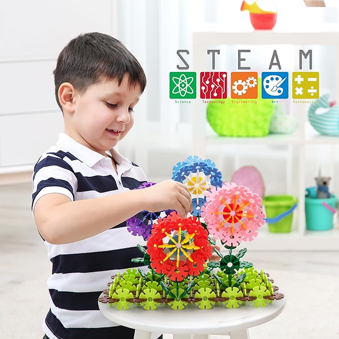 PicassoTiles Building Chip Interlocking Disc Construction Blocks in Brown Color STEM Learning Early Education Toy Engineering Playset Child Brain Development for Toddlers Girls Boys Kids Age 3+ PTF108