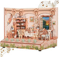 Tonecheer DIY Miniature House Kit, Wooden Dollhouse Kit with White Noise,Tiny Diorama House Building Set with Electronic Screen Craft Kits Make Creative Idea Gifts for Aduls (The Pastoral Home)