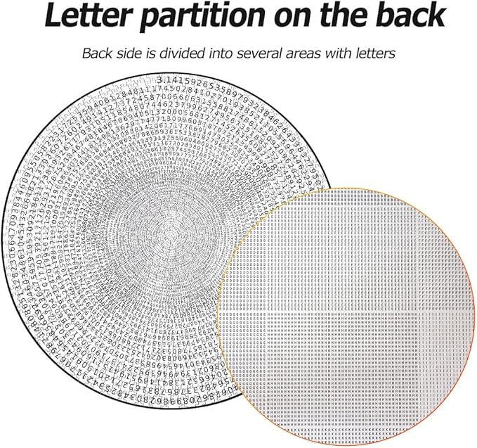Bgraamiens Puzzle -π Day Puzzle The Mystical π Puzzle Hard Unique Round Numbers Puzzle for Adults (Spiral π)