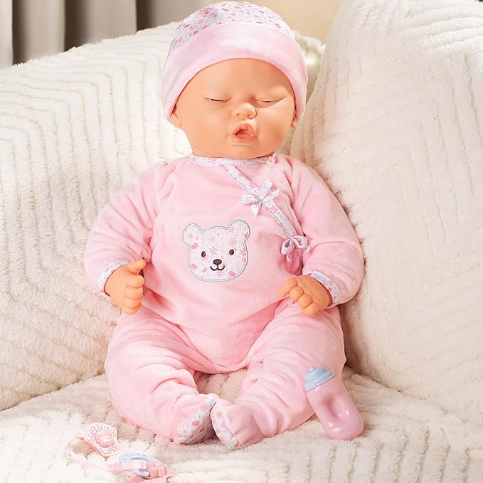 Mother Love Dolls 22 Inches, Big Interactive Baby Dolls with Realistic Sounds and Movements ，Talking and Crying Baby Doll, Soft Cloth Body with Feeding Toy, Dolls for 3+ Year Old Girls