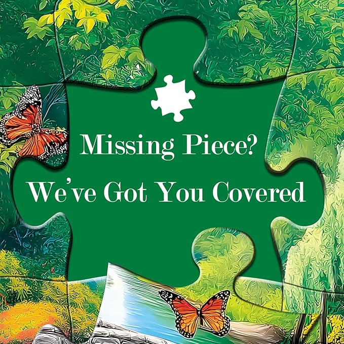 300 Piece Puzzle for Adults,Riverside Animal Puzzle for Kids Teen Adults,Spring Flower Landscape Jigsaw Puzzle 300 Piece,Interlock Perfectly Letter on Back,Family Activity Game Nights Gifts,20.5x15 in