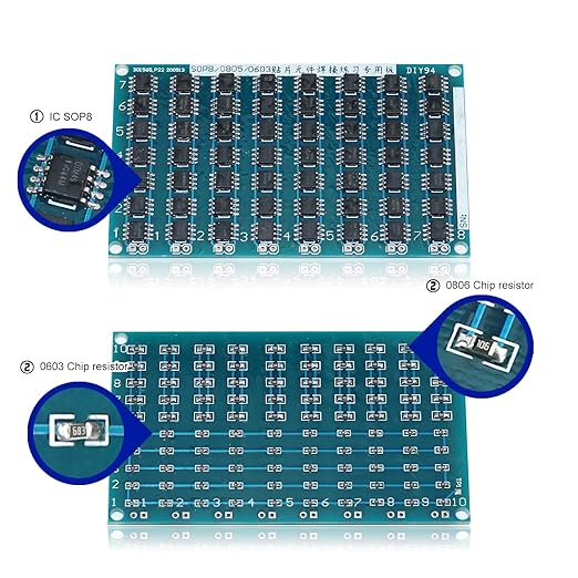 Yidab Soldering Practice Kit DIY Blue PCB IC SOP8 SMD SMT Electronics Projects Soldering Kit Simple Welding Skills Learn Soldering Kit For Beginners (02SOP85)