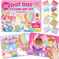 Insnug Dot Sticker Art Kit Activity - Dot It Unicorns & Princesses, No Mess Sticker Art for Toddlers 4-8, DIY Dot Stickers for Kids, Stickers Crafts Valentine Gifts for Boys & Girls Ages 3 4 5 6 7 8+