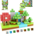 Magnetic Blocks-Build Mine Magnet World Edition, Magnetic Toys for Boys & Girls Age 3-4 4-5 6-8,STEM Montessori Sensory Toys for Toddlers Gifts for 3+ Years Old,48PCS Fidget 1" Cubes Construction Toy