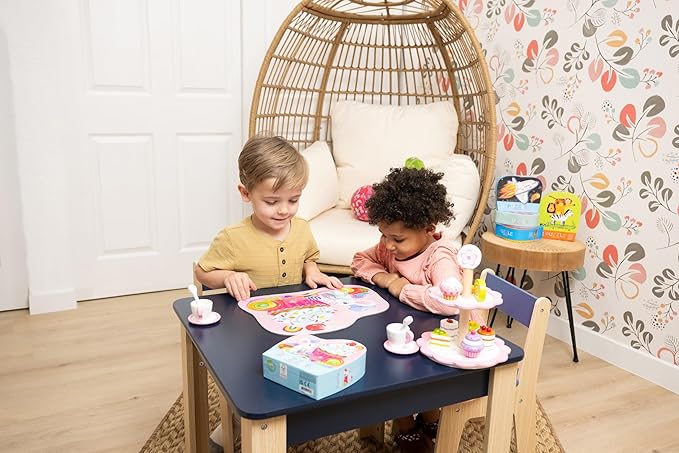 Crocodile Creek 12-Piece Mini Jigsaw Puzzle - Fun Floor Puzzles for Kids Ages 2-4 and Up - Heavy-Duty Shaped Box for Storage - Celebration with Birthday Cupcake and Mouse - 12" x 9" Finished