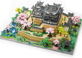 Japanese Micro Building Blocks Sets for Adults 10080 PCS Japan Himeji Castle with Cherry Blossoms Model Kit Big Architecture Landmarks Collection Kit