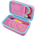 co2CREA Storage Organizer Case for 3D Printing Pen Set, Hard Case Compatible with SCRIB3D P1/Advanced, MYNT3D Super/Advanced, 3Doodler Start+/Flow/PRO and Filament Refill（Pink Case + White Zipper）