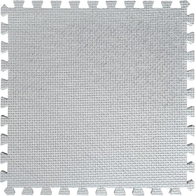 16pcs 0.6" Thickened Interlocking Tile Mats,Fluffy Shaggy Soft EVA Foam Area Rug for Living Room & Bedroom,Non-Slip Protective Floor Carpet Play Mat Kids Dorm Home Decor (11.8ft, Mint Green)