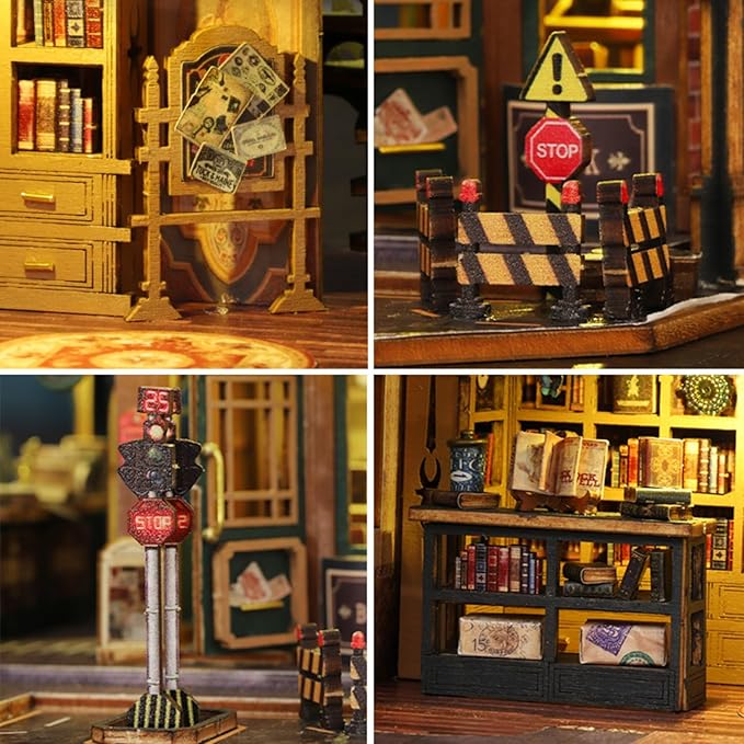 OZJAY DIY Miniature House Kit, Tiny House Kit with Dust Proof Cover & Music Movement, DIY Wooden Dollhouse Miniature Kit for Adults Teen, Wooden Crafts Lovely Dollhouse Kit