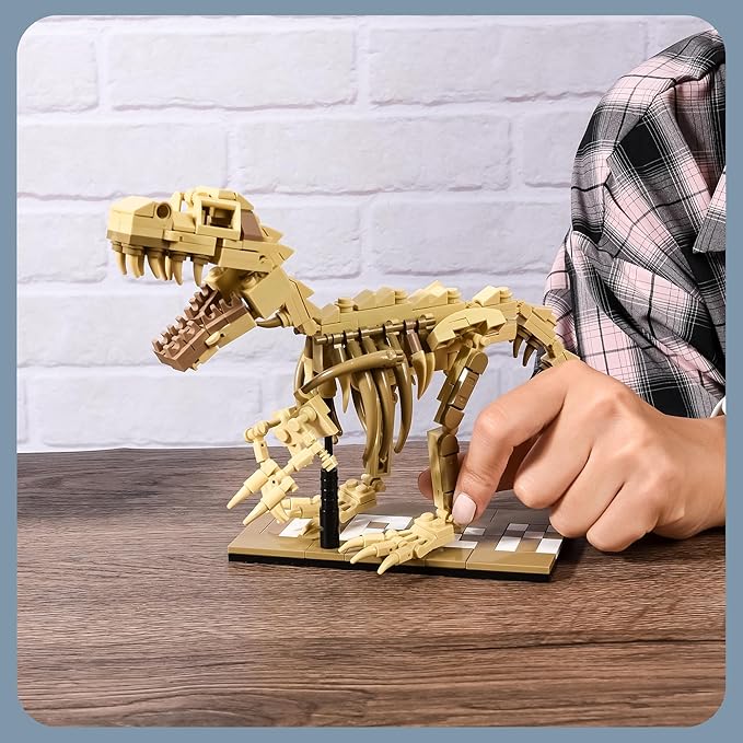 Dinosaur Skeleton Building Kit & Paleontology Building Set-316PCS Excavation-Ready T.Rex Fossil Model, Adult Dinosaur Gift with Movable Joints for Collectors-Display Figures for Home&Office