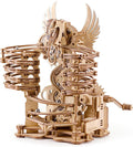 iDventure DIY Wooden Marble Run Mode Dragon – 3D Mechanical Wooden Puzzle Model Kit für Adults and Teens Hand Cranked Mechanical Gear with 15 Steel Balls