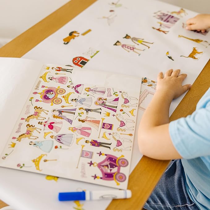 Melissa & Doug Sticker Collection Book: Princesses, Tea Party, Animals, and More - 500+ Stickers - FSC Certified