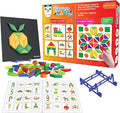 Magnetic Tangram Puzzle Educational Toy| 200 Patterns, 44 Magnet Tangram Pieces with Board, Pattern Book & Display Stand | STEM Learning Toys for Toddlers Ages 4 5 6+ Years|Gifts for Girls & Boys