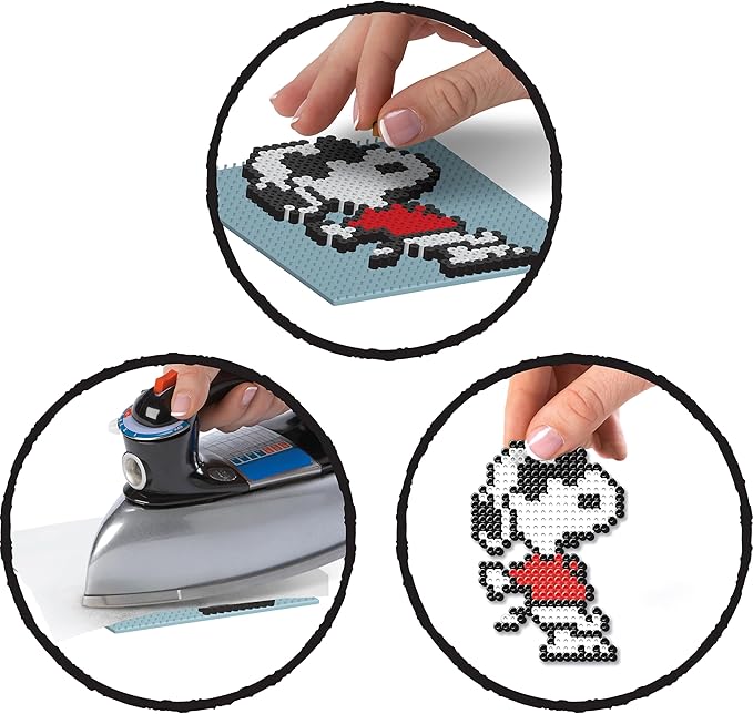 Perler 80-57193 Peanuts Snoopy and Friends Fused Bead Craft Activity Kit with Four Patterns, Multicolor, 1003 Pieces