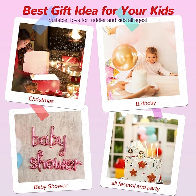 5 Pieces Unicorn Toys Stuffed Animals for Girls, 1 Mommy Unicorn with 4 Babies, Soft Plush Toys Gifts for Girls 3 4 5 6 7 8 9 Years, Kids, Children, Christmas, Birthday, Valentine's