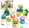 9 Pack Tiny Flowers Succulents Botanical Collection Building Sets 832PCS Compatible with Lego Artificial Plant Set for Home Office Décor Block Toy Bonsai Building Toys Creative Gifts Idea for Girls 6+