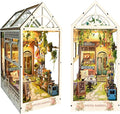 Book Nook with LED Light - 3D Puzzles for Adults, DIY Miniature House Kit, Exquisite Bookshelf Decor, Book Shelf Decor, Perfect, Dollhouse Book Nooks - Sylvia Garden