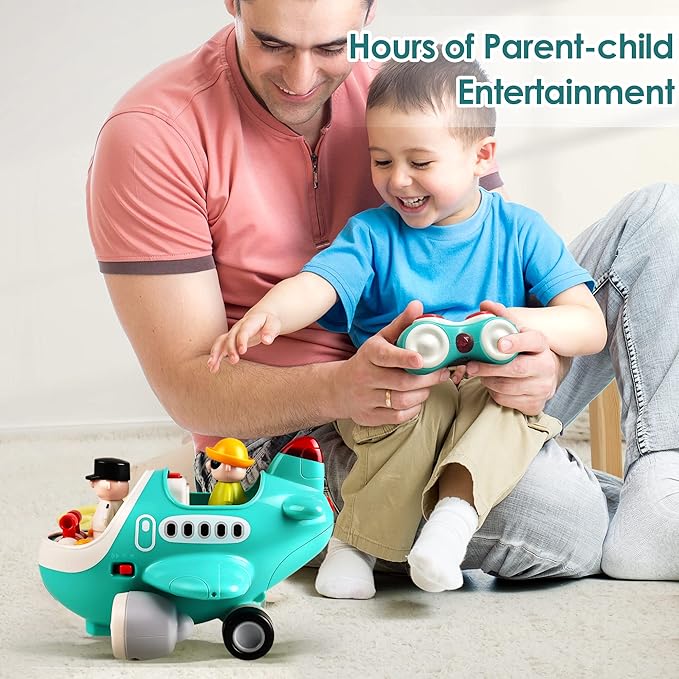 iPlay, iLearn Baby Airplane Toys, Cool Remote Control Plane Toy for Toddlers 2-3, Infant Musical RC Helicopter W/Light Sound, Birthday Gifts for 18 24 Month 2 3 4 Year Old Boy Girl Kids Children