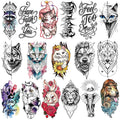 Temporary Tattoos for Kids and Adults, 77 Sheets Waterproof Cat Dog Animal Designs, Colorful and Long Lasting