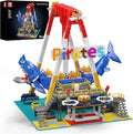 Mould King Pirate Ship Building Set, 1922+ Pcs Amusement Park Model Kit with Shark Shape, Swing Boat with Motor, Home Decoration Building Toys for Teens and Adults, Collectible Gift for Birthday