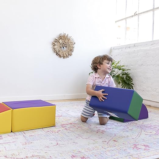 ECR4Kids SoftZone Climb and Crawl Playset, Building Blocks, Assorted, 5-Piece