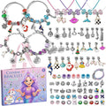 Taybonds Charm Bracelet Making Kit, DIY Jewelry Craft Toys for Girls Ages 4-6 6-8 8-12, Unicorn Mermaid Creative Gift Set for Birthday Christmas Friendship Bracelet Making