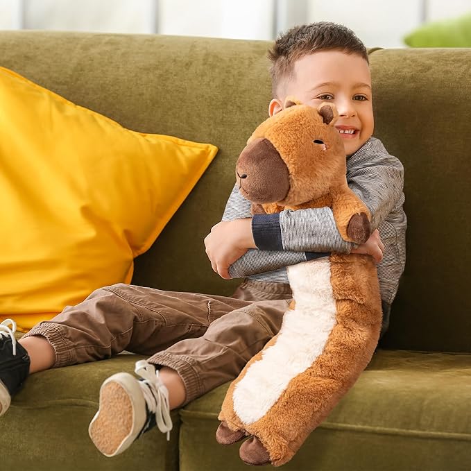 Happy Fuel Capybara Microwavable & Weighted Stuffed Animals - Unscented Heatable Plush Doll, Cute Capybara Plush Toys Gifts for Girls Boys and Kids