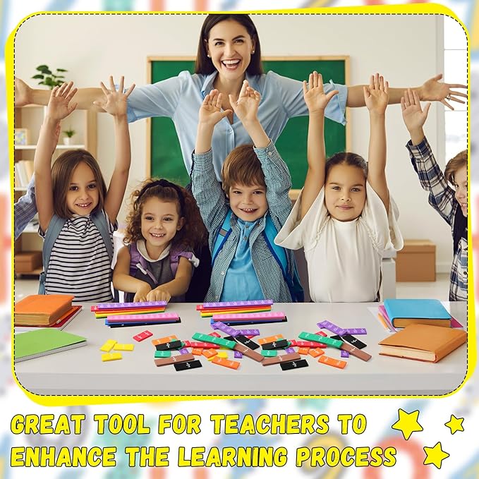 24 Sets Fraction Tiles Set for Math Classroom Fractions Manipulatives Math Learning Manipulatives for Home School Supplies