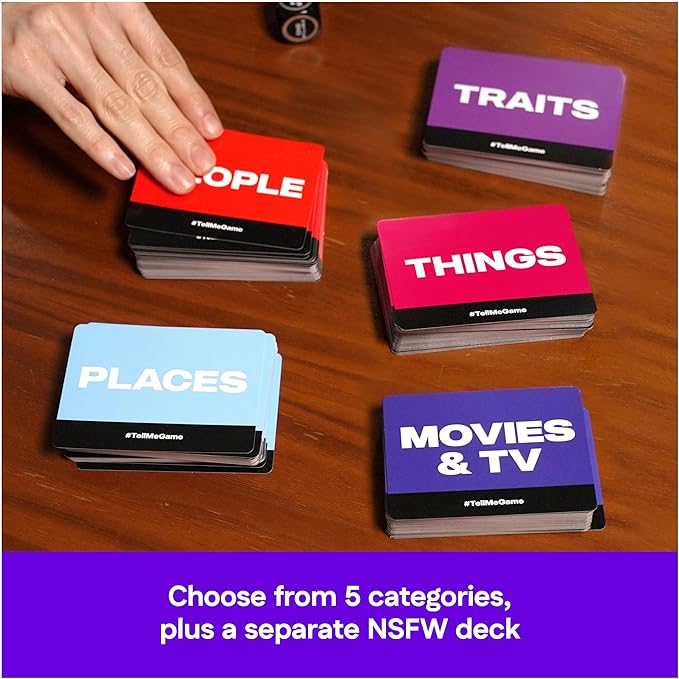 Spin Master Games, Tell Me Without Telling Me, 2025 Edition with New Cards, The Viral Adult Party Game for Bachelorette Parties, College, Friendsgiving, Adult Card Game, 4+ Players, for Ages 18 & Up