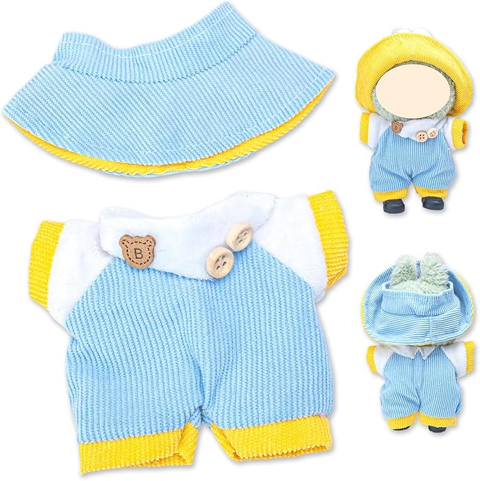 4 Pack—17cm Plush Doll Clothes,Premium Doll Outfit with Accessories,Princess Skirt,Cute Clothes Outfit for 17cm Dolls,End Dress Up Fashion Clothing Set(No Dolls and Shoes) (Set L)