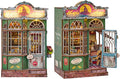 Magic Shop Miniature House Kit,DIY Miniature Dollhouse Kit with LED & Furniture,Mini Diorama House Building Kit for Adults,Tiny House Mini Model Kit Wooden Crafts,Bookshelf & Home Decor Gifts