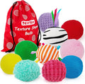 Baby Sensory Texture Ball Toy Set,10Pcs Montessori Toys for Babies 6-12 Months,Develop Fine Motor & Sensory Play for Newborns’ Early Learning,Fidget Stress Toys for Autism/Anxiety Relief.