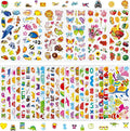 36 Sheets Mixed Stickers for Kids - 900+ 3D Puffy Stickers Variety Pack | Animals, Vehicles, Food, Letters, Dinosaurs | Reusable, Waterproof | Crafts, Scrapbooking, Gifts